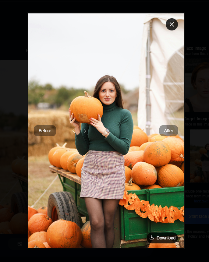 AI Face Swap: Perfect for Halloween Pumpkin Patch Pics